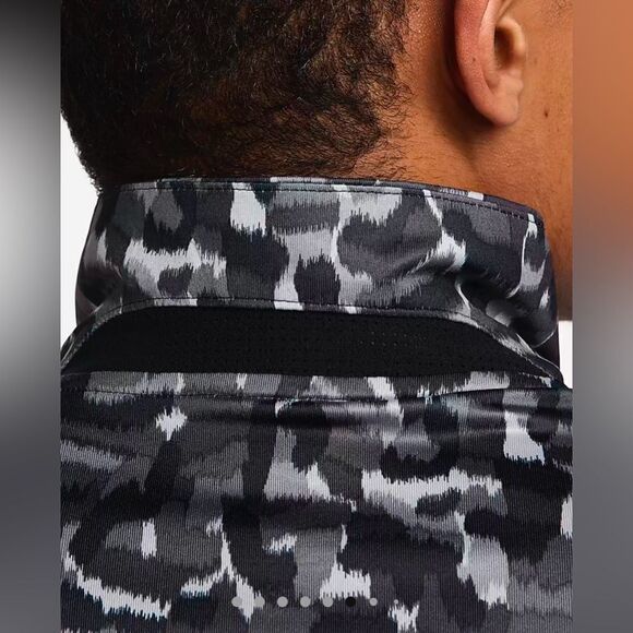 Nike Tour Dri-Fit Golf Polo Black Gray Printed - Picture 6 of 11